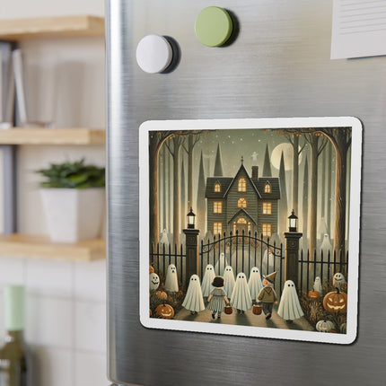 Ghostly Welcome – A Halloween Night Die-Cut Magnets (3 Sizes)