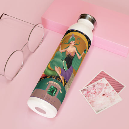 May & Emerald (from the Gem Series) by Sofia Chiostri Slim Water Bottle