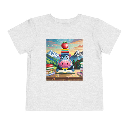 Hippos Hit the Books Toddler Short Sleeve Tee
