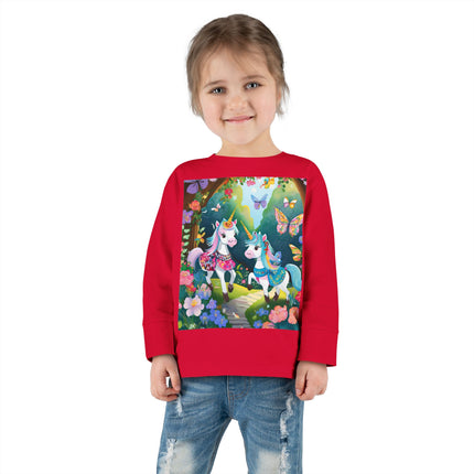 Baby Unicorns and Fluttering Butterflies Toddler Long Sleeve Tee
