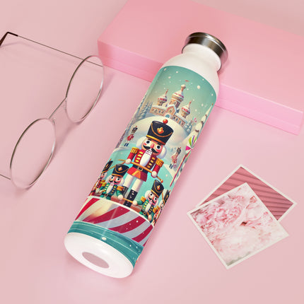 Nutcracker Candy-Striped Adventure Slim Water Bottle