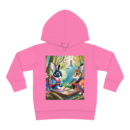 Fairy Animals Writing Wishes Toddler Pullover Fleece Hoodie