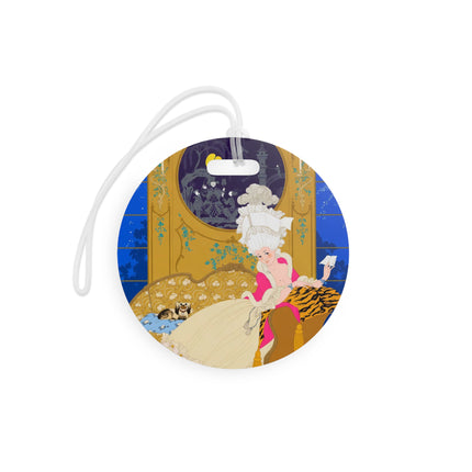 Rococo Nocturne Luggage Tag – Opulent Elegance & Midnight Grace