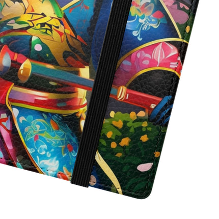 🦊⚔️ Cyberpunk Panda Samurai Flip Case – Futuristic Honor & Kitsune Spirit