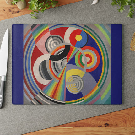 Rythme No. 1 by Robert Delaunay Glass Cutting Board