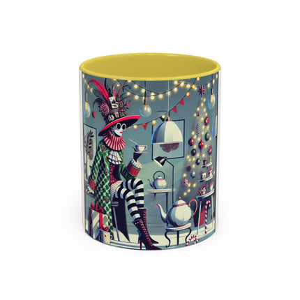 Whimsical Christmas Tea Party Colorful Mugs (11oz, 15oz)