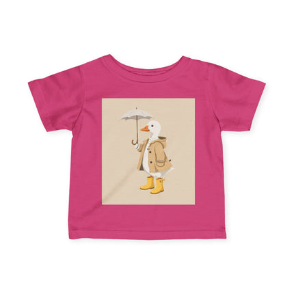 🦆☂️ The Little Rainy Day Duckling Infant Fine Jersey Tee – Whimsical Storybook Charm