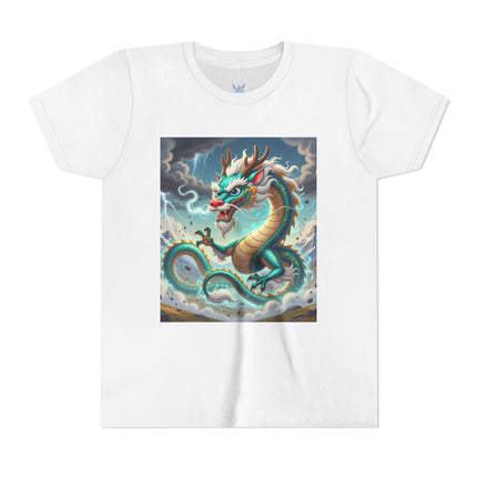 Tibetan Dragon in Battle Youth Short Sleeve Tee