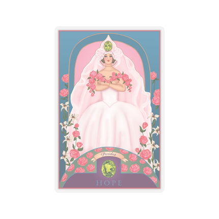 August & Peridot (from the Gem Series) by Sofia Chiostri Kiss-Cut Stickers (4 Sizes)