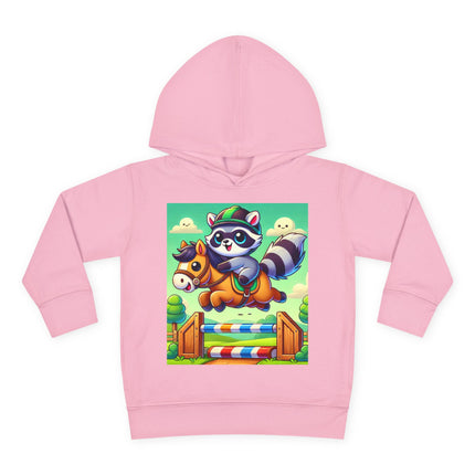 Raccoon Rider Toddler Pullover Fleece Hoodie