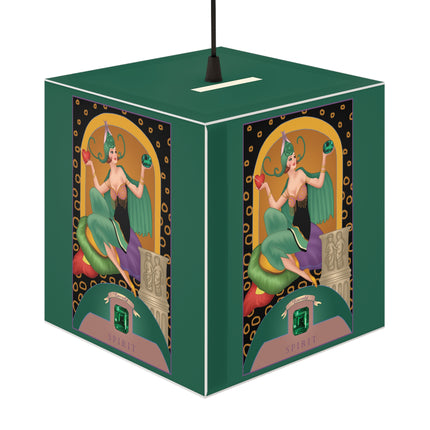 May & Emerald (from the Gem Series) by Sofia Chiostri Light Cube Lamp