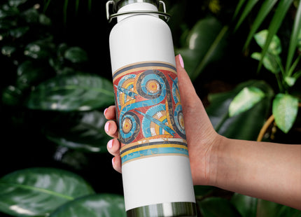 Reproduction of S-Spiral Frieze by Emile Gilliéron Copper Vacuum Insulated Bottle, 22oz