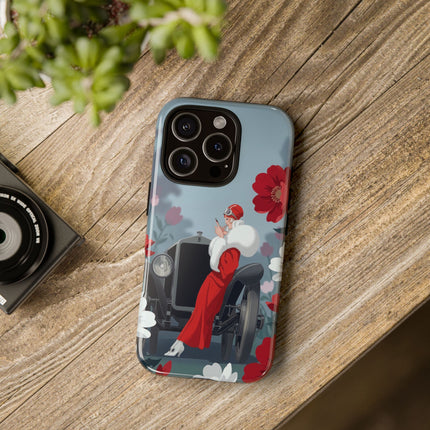 🚗🌺 The Lady Of The Grand Touring Car Phone Case – Art Deco Motoring Elegance