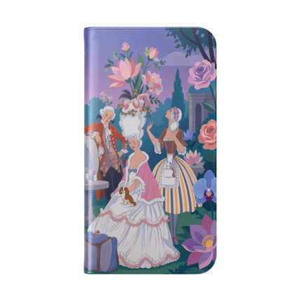 🌸🐶 The Grand Garden Dressing Flip Case – Art Deco Floral Elegance