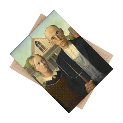 American Gothic by Grant Wood Ceramic Tile