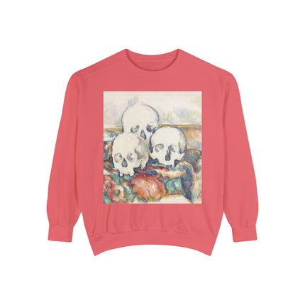 The Three Skulls by Paul Cézanne Garment-Dyed Sweatshirt