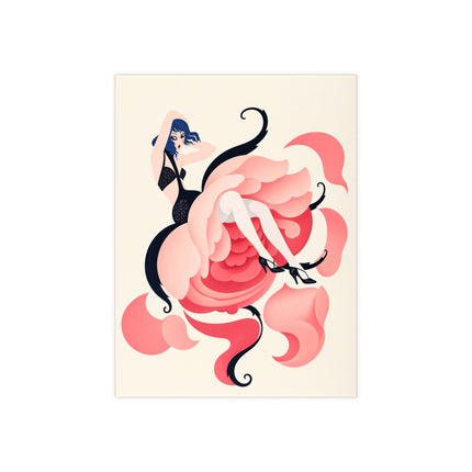 🌹🖤 The Lady Of The Rose Ceramic Tile – Art Deco Floral Fashion