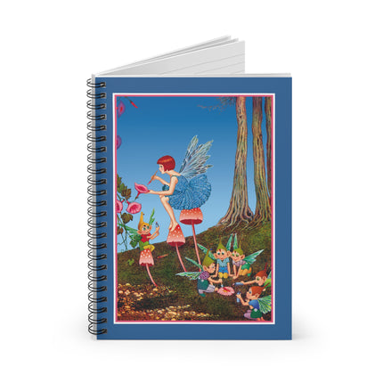 Periwinkle Painting the Petals by Ida Outhwaite Spiral Notebook - Ruled Line