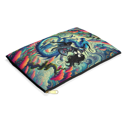 Mystic Guardian of the Sky Flat Pouch – Bold Fantasy, Power & Dreamlike Energy