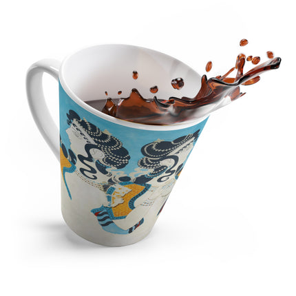 Reproduction of Ladies in Blue by Emile Gilliéron Latte Mug