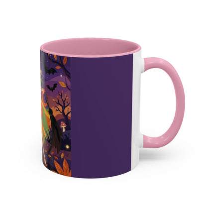 🎃🧙 The Witch Of Jack-O'-Lantern Hollow Colorful Mug – Whimsical Halloween Charm