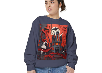 Halloween Night Scene Unisex Garment-Dyed Sweatshirt