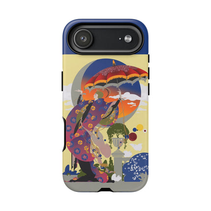 Parasol Sunset Geisha Phone Case – Elegant Twilight Grace