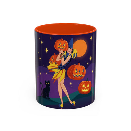 🎃🕯️ Moonlit Pumpkin Masquerade Colorful Mug – Whimsical Halloween Charm