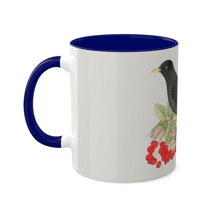 Blackbird with Roses by Anonymous Colorful Mugs, 11oz