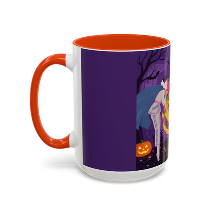 🎭🌹 The Harlequin Rose Masquerade Colorful Mug – Theatrical Halloween Romance