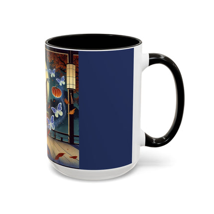 Court Magician with Ghost Butterflies Colorful Mugs (11oz, 15oz)