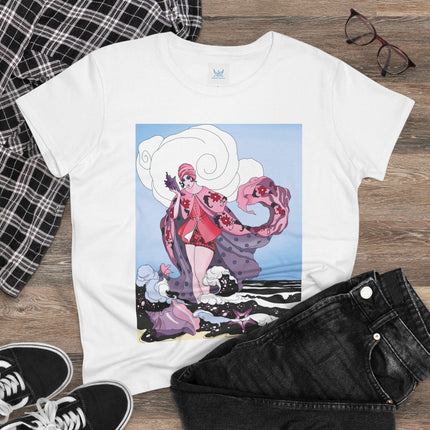 Goddess of the Swirling Sea Midweight Cotton Tee