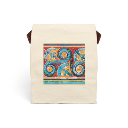 Reproduction of S-Spiral Frieze by Emile Gilliéron Canvas Lunch Bag With Strap