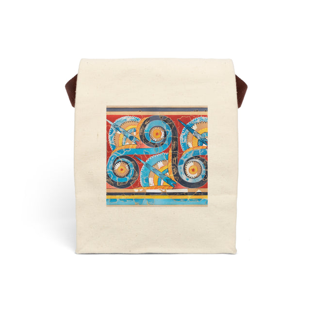 Reproduction of S-Spiral Frieze by Emile Gilliéron Canvas Lunch Bag With Strap