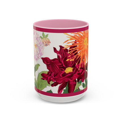 Dahlia Flower by Tanigami Kônan Colorful Mugs (11oz, 15oz)