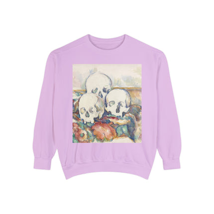 The Three Skulls by Paul Cézanne Garment-Dyed Sweatshirt