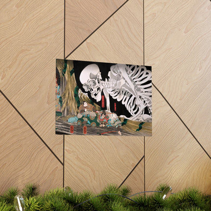Mitsukuni Defying the Skeleton Spectre by Utagawa Kuniyoshi Matte Horizontal Posters
