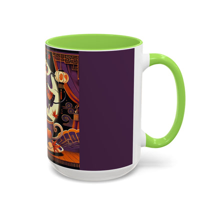 Theatrical Halloween Mice on Teacup Colorful Mugs (11oz, 15oz)