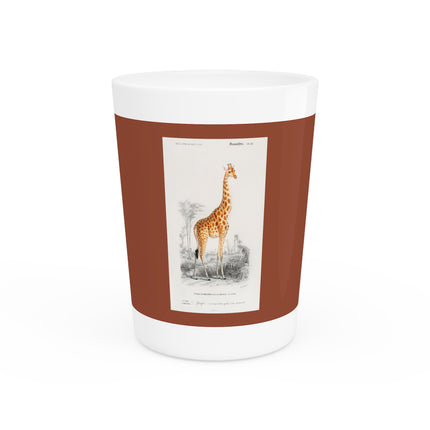 Giraffe by Charles Dessalines D' Orbigny Ceramic Shot Glass