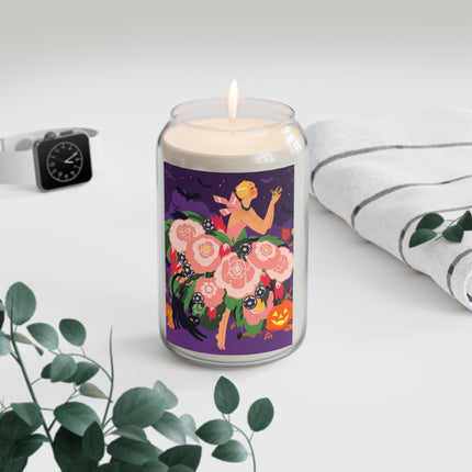 🌹🎃 The Lady Of The Haunted Rose Garden Scented Soy Candle – Romantic Halloween Charm