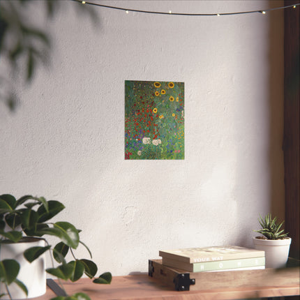 Farm Garden with Sunflowers by Gustav Klimt Fine Art Posters