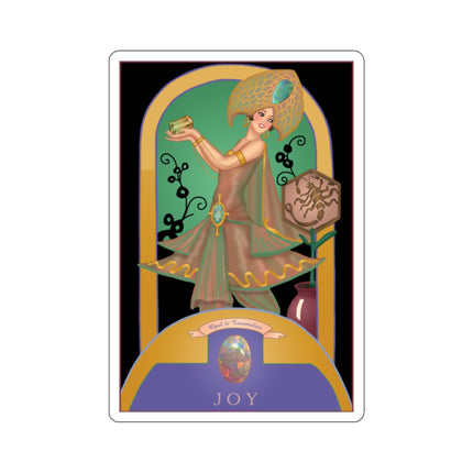 October & Opal, Tourmaline (from the Gem Series) by Sofia Chiostri Kiss-Cut Stickers (4 Sizes)