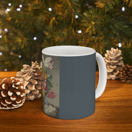 Floral Still Life with Bird's Eggs by Jan van Huysum Ceramic Mug 11oz
