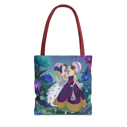 🌸☂️ The Ladies Of The Garden Promenade Tote Bag – Art Deco Floral Elegance
