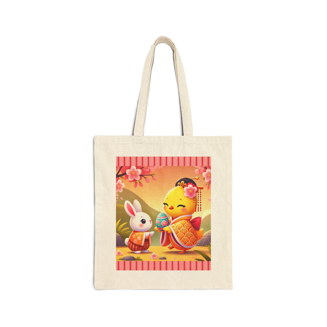 Whimsical Springtime Exchange Cotton Canvas Tote Bag