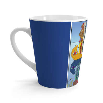 Le long du Missouri (Indian couple on the Missouri River) by George Barbier Latte Mug