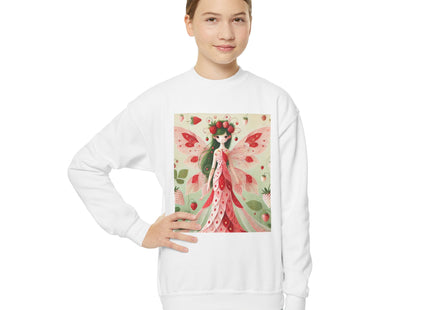 Strawberry Fairy Delight Youth Crewneck Sweatshirt