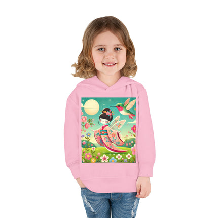 Geisha Fairy and the Hummingbird Blossom Toddler Pullover Fleece Hoodie