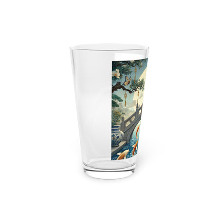 Moonlit Bridge Gentleman Pint Glass – Imperial Serenity & Moonlit Harmony