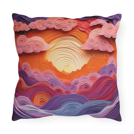 Dramatic Sunset Sky Outdoor Pillows